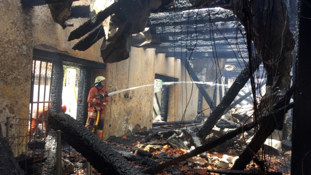 Suasana Museum Bahari setelah terbakar (Foto: Fachrul Irwinsyah/kumparan)