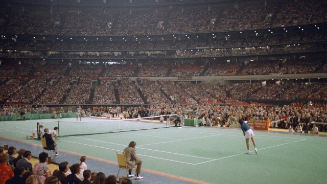 20-9-1973: Billie Jean King vs Bobby Riggs. (Foto: AP File)