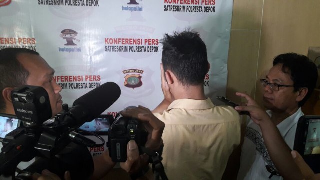 Pelaku peremas payudara di Depok, Jawa Barat (Foto: Dok. Humas Polres Depok)