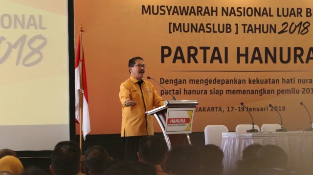 Ketua Plt Partai Hanura, Daryatmo. (Foto: Puti Cinintya Arie/kumparan)