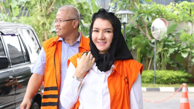 Rita Widyasari di KPK (Foto: Puti Cinintya Arie Safitri/kumparan)