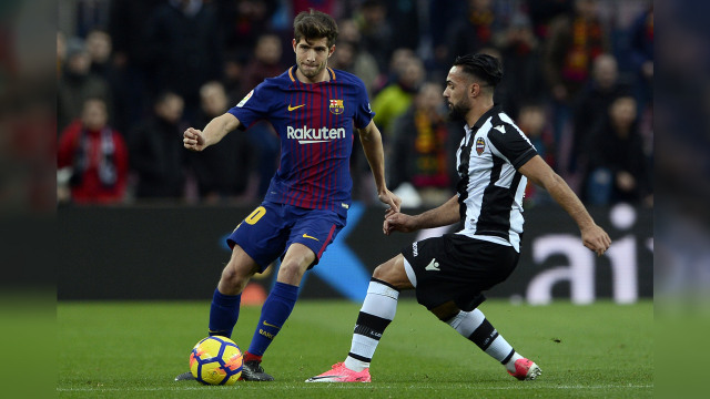 Pemain Barcelona, Sergi Roberto (Foto: AFP PHOTO / Josep LAGO)