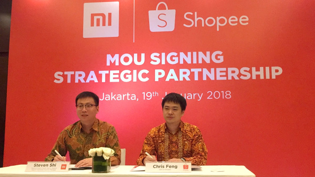 Kerja sama Xiaomi dan Shopee. (Foto: Bianda Ludwianto/kumparan)