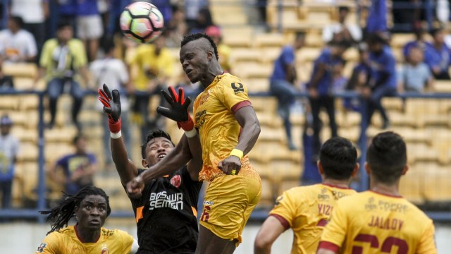 Gelandang Sriwijaya FC, Mahamadou N'Diaye. (Foto: Novrian Arbi/Antara)