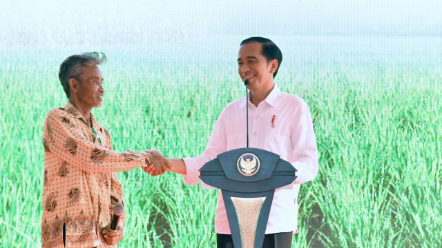 Jokowi di KTM Kabupaten Mesuji (Foto: Dok. Biro Pers Setpres)