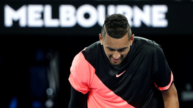 Kyrgios di babak keempat AT 2018. (Foto: REUTERS/Thomas Peter)