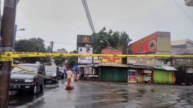 Lokasi kejadian penembakan kader Partai Gerindra (Foto: Rachmadin Ismail/kumparan)