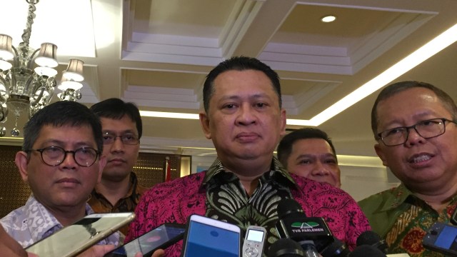 Bamsoet usai menerima kunjungan kerja Komnas HAM  (Foto: Rafyq Alkandy Ahmad Panjaitan/kumparan)