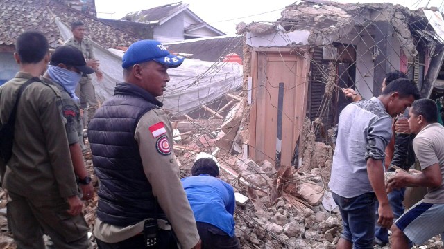 Dampak kerusakan akibat gempa banten di Bogor (Foto: dok. Tagana)