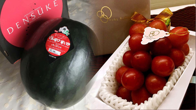 Buah termahal di Jepang (Foto: Instagram @himeno_mama @stephy.wephy)