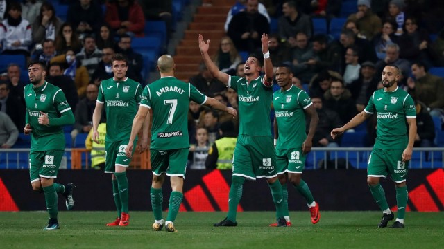 Selebrasi gol Leganes. (Foto: Reuters/Juan Medina)