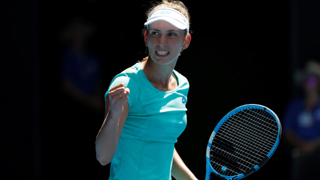 Mertens yang jadi lawan Wozniacki di semifinal. (Foto: REUTERS/Issei Kato)