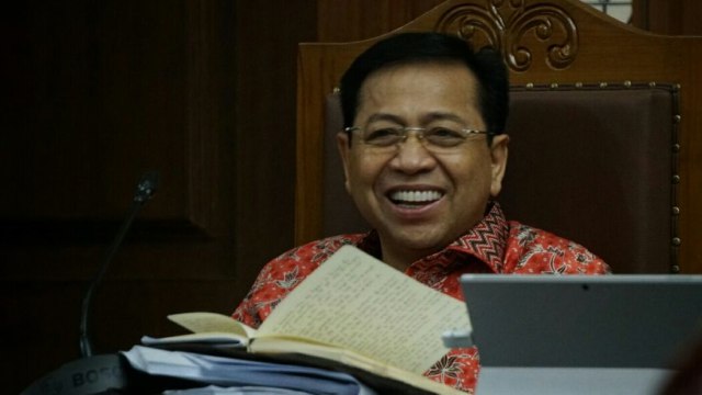 Setya Novanto di persidangan e-KTP (Foto: Irfan Adi Saputra/kumparan)