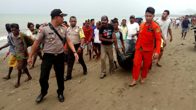 Jasad pria yang diantar buaya. (Foto: kumparan)