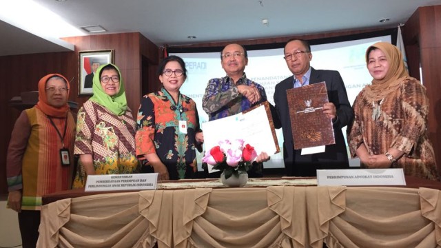 MoU Kemetrian perempuan dan anak (Foto: Paulina Herasmaranindar/kumparan)