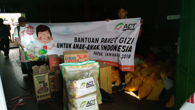 ACT Salurkan bantuan di kabupaten Asmat. (Foto: Dok. ACT)