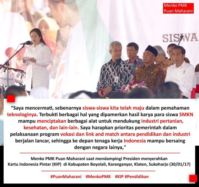 LIMA PRESTASI KERJA PUAN MAHARANI YANG PERLU DIKETAHUI