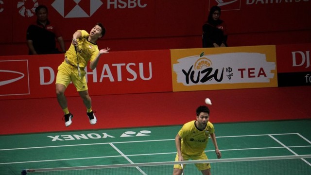 Marcus Fernaldi Gideon dan Kevin Sanjaya. (Foto: Nugroho Sejati/kumparan)