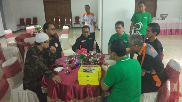 Tandatangan kerjasama Madhang, Paytren dan Grab. (Foto: dok. Istimewa )