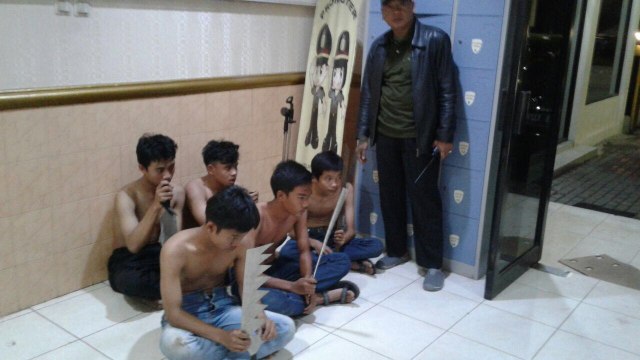 Sembilan Pemuda terlibat Konvoi Sajam (Foto: Istimewa)