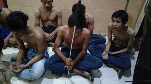 Sembilan Pemuda terlibat Konvoi Sajam (Foto: Istimewa)