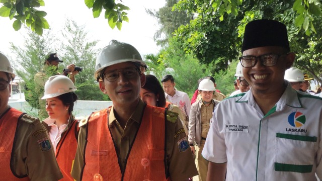 Sandiaga Uno di Pulau Bidadari Kepulauan Seribu (Foto: Moh Fajri/kumparan)