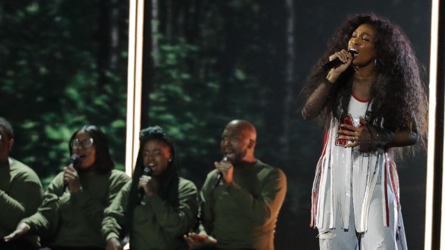 SZA di Grammy Awards 2018. (Foto: Reuters/Lucas Jackson)