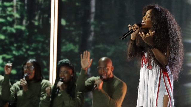 SZA di Grammy Awards 2018. (Foto: Reuters/Lucas Jackson)
