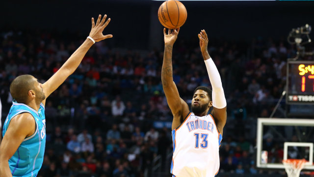 Pemain Thunder, Paul George. (Foto: Jeremy Brevard-USA TODAY Sports)
