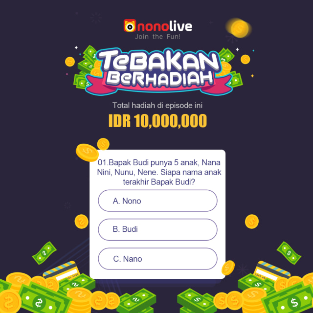 80% VALID! Jawaban dari Tebakan Berhadiah Nonolive!
