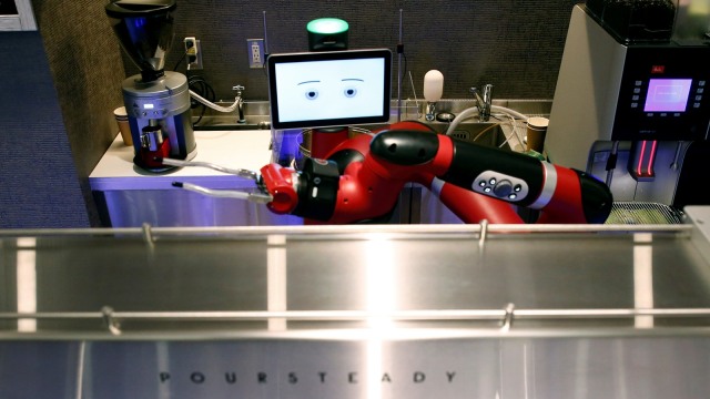 Robot barista di Jepang. (Foto: Reuters/Kim Kyung-Hoon)