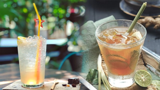 Kreasi minuman rempah yang menyegarkan (Foto: Instagram @marcopadang @gingerale)