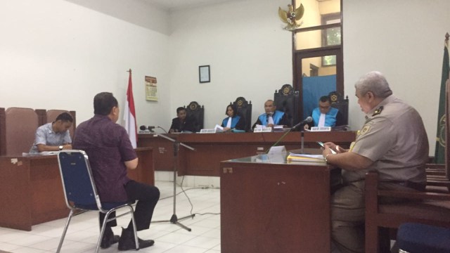Sidang putusan sela reklamasi. (Foto: Andreas Ricky Febrian/kumparan)