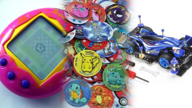 Tamagochi, Tazos, Tamiya (Foto: Ebay/allsalesvenezuela, Wikipedia, Lazada/Akiba Hobby)