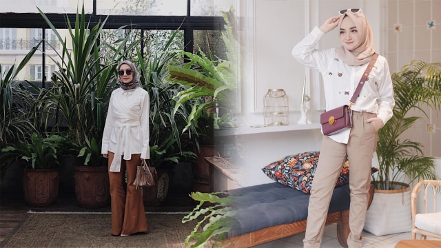 Busana Hijab Bernuansa Putih (Foto: Dok. Instagram @megaiskanti @antikarifani)