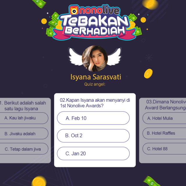 Kunci Jawaban Tebakan Berhadiah Nonolive Hari Ini!