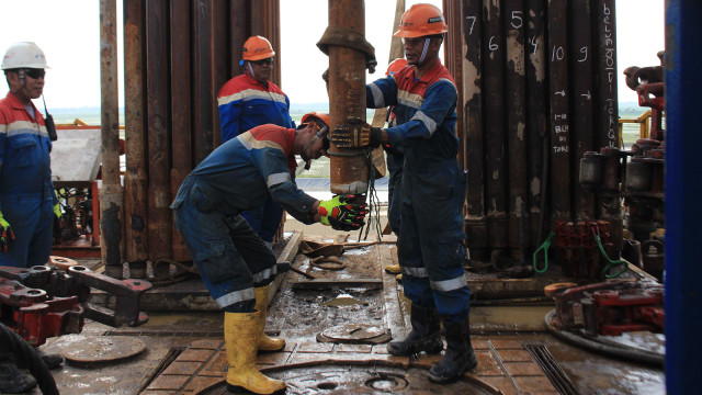 Aktivitas pengeboran migas. (Foto: Resya Firmansyah/kumparan)