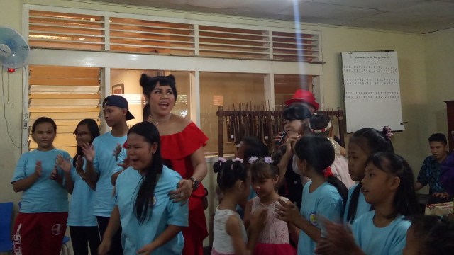Melaney ricardo rayakan ultah anak di SLB (Foto: Mustika Sari/kumparan)