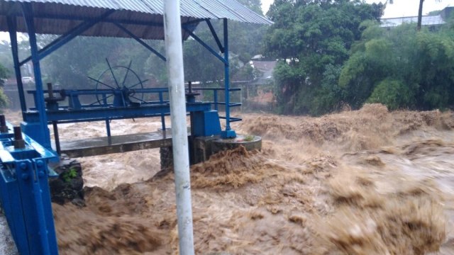 Kondisi terkini Bendung Katulampa (Foto: Dok. BNPB)
