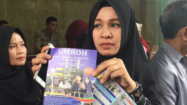 Jamaah korban travel umroh di Bareskrim. (Foto: Soejono Eben Ezer Saragih/kumparan)