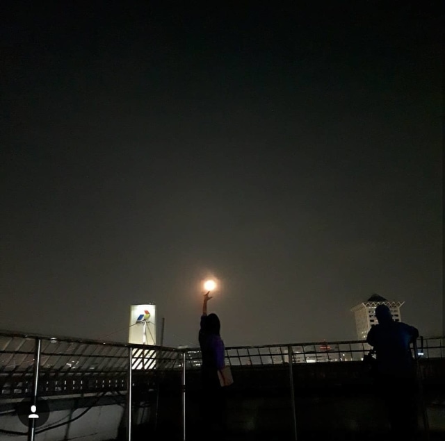 Bulan merah darah 31 Januari 2018 (Foto: robentropenitra via Instagram @lapan_ri)
