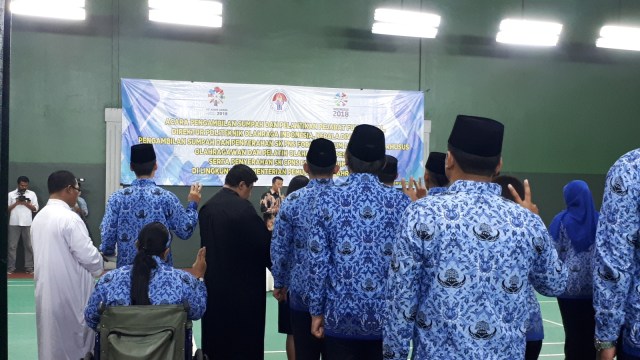 Sumpah PNS formasi khusus atlet dan pelatih Foto: Karina Nur Shabrina/kumparan