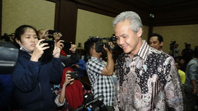Ganjar Pranowo sebagai saksi di sidang Setnov (Foto: Helmi Afandi/kumparan)