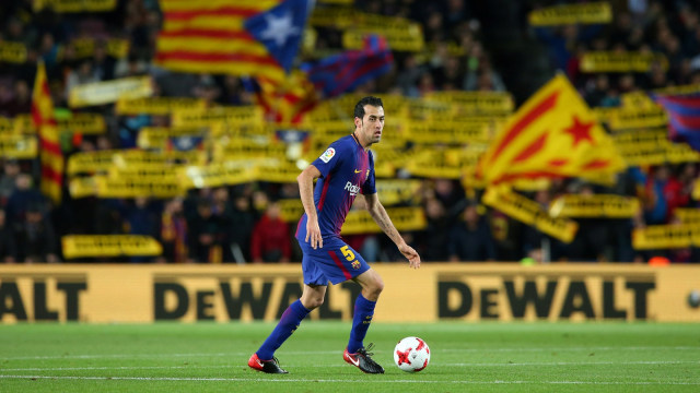 Gelandang Barcelona, Sergio Busquets. Foto: Albert Gea/Reuters