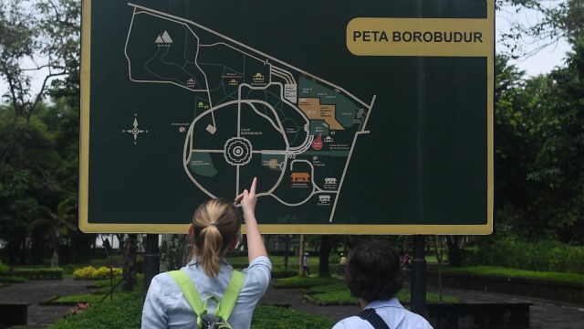 Pesona candi Borobudur (Foto: Antara/Sigid Kurniawan)