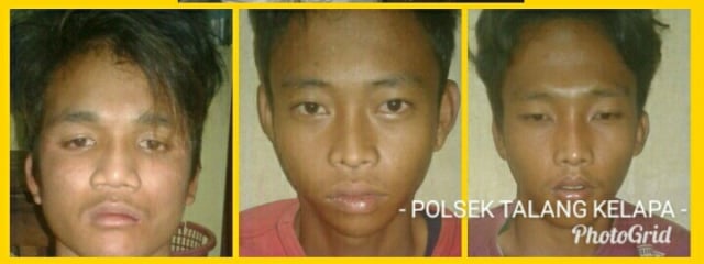 Curi Besi Tenda Tiga Pelaku Dibekuk Polsek Talang Kelapa