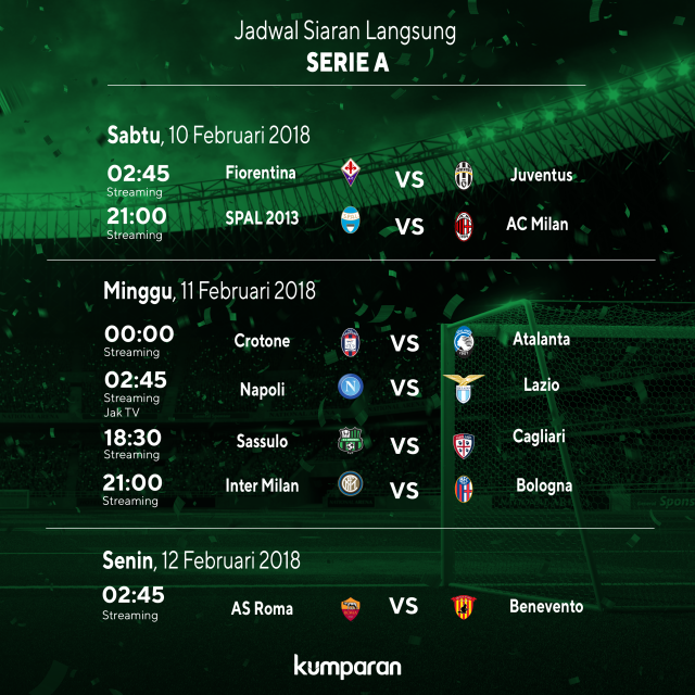Jadwal Siaran Langsung Serie A. (Foto: Chandra Dyah Ayuningtyas/kumparan)