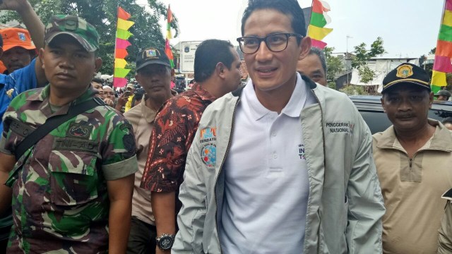 Sandiaga Uno di rptra Harapan Mulia, Kemayoran (Foto: Rizki Mubarok/kumparan)