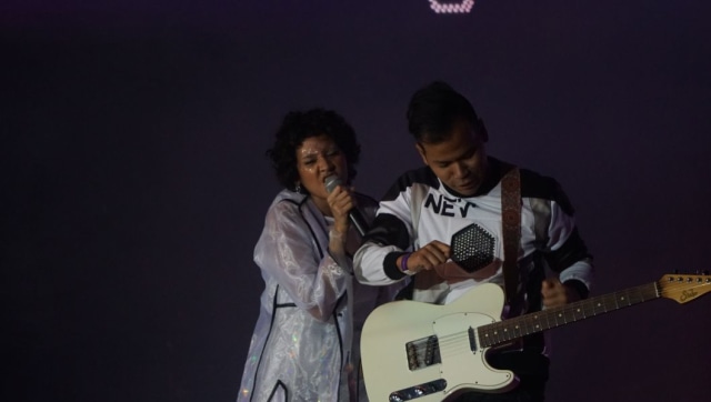 Penampilan NEV di LAFFestival. (Foto: Nugroho Sejati/kumparan)