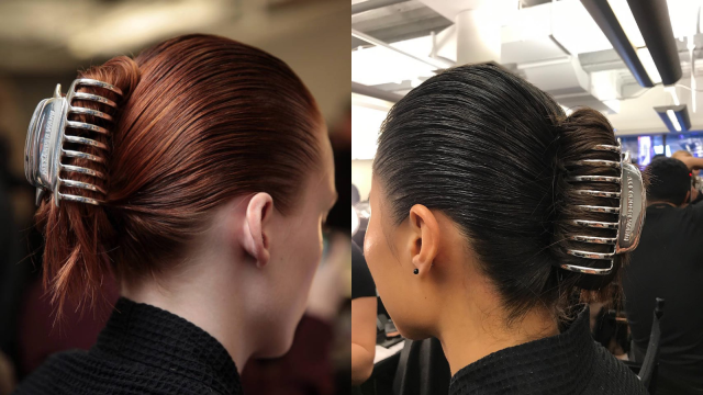 Jepitan jadul Alexander Wang di NYFW 2018 (Foto: @deadblog & @maneaddicts - instagram)